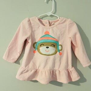 Carter's Pink Monkey Graphic Top